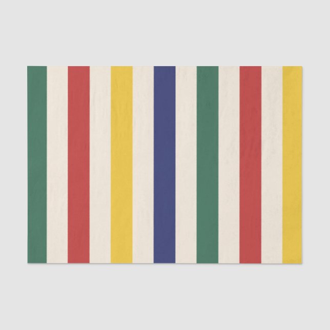 Colourful Vertical Stripes Tissue Paper (Front)