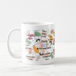 Colourful Veterinarian Positive Daily Affirmations Coffee Mug