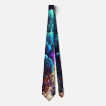 Colourful vibrant abstract modern pattern neck tie