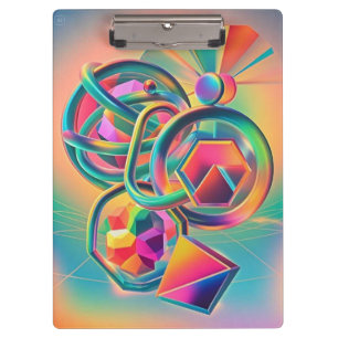 Colourful Vibrant and whimsical abstract artwork  Clipboard