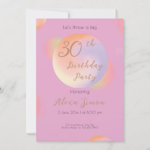Colourful Vibrant Birthday Party Invitation