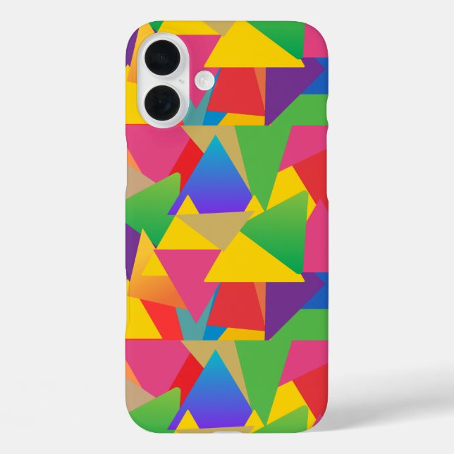Colourful Vibrant Bold Triangle Patterned  Case-Mate iPhone Case (Back)