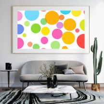 Colourful Vibrant Circle Pattern Modern Abstract