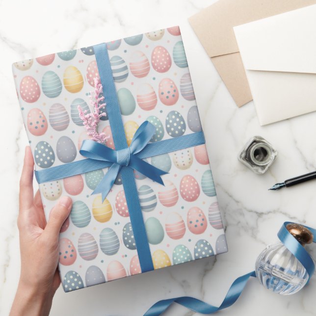 Colourful Vibrant Easter Egg Wrapping Paper  (Gifting)