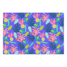 colourful vibrant floral Wrapping Paper Flat Sheet
