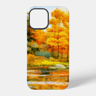 Colourful vibrant hand drawn watercolor sketch dra iPhone 12 case