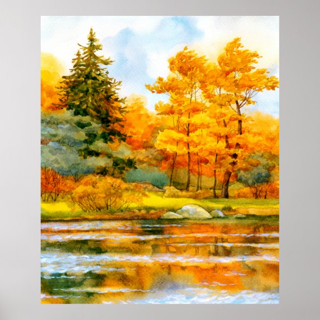 Colourful vibrant hand drawn watercolor sketch dra poster (Front)