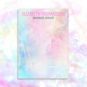 Colourful Vibrant Pastel Rainbow Jewellery Display Business Card