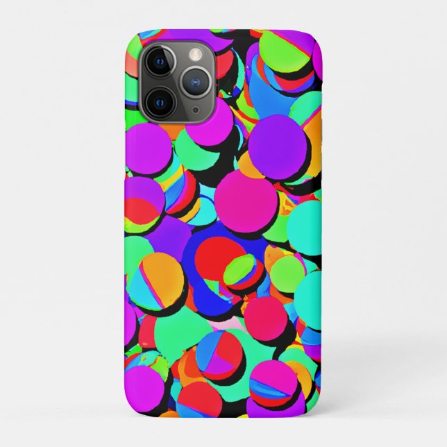 Colourful Vibrant Retro Revival Pattern Case-Mate iPhone Case (Back)