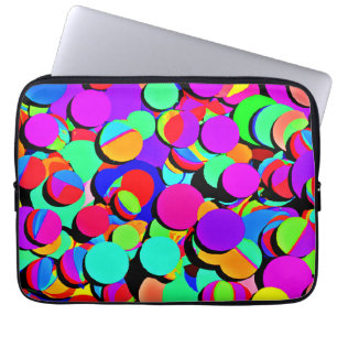 Colourful Vibrant Retro Revival Pattern Laptop Sleeve