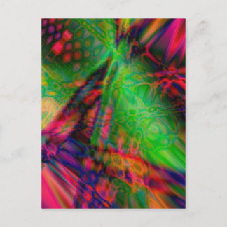 Colourful vibrant shapes (2) postcard