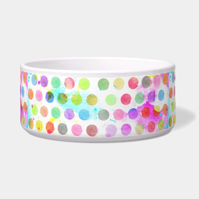 colourful vibrant watercolour splatters polka dots (Front)
