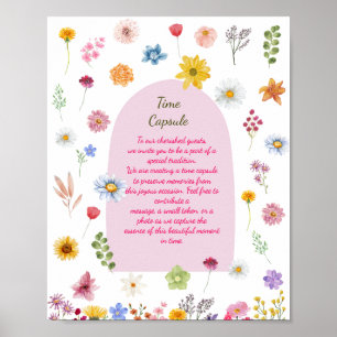 Colourful & Vibrant Wildflowers Time Capsule Poste Poster