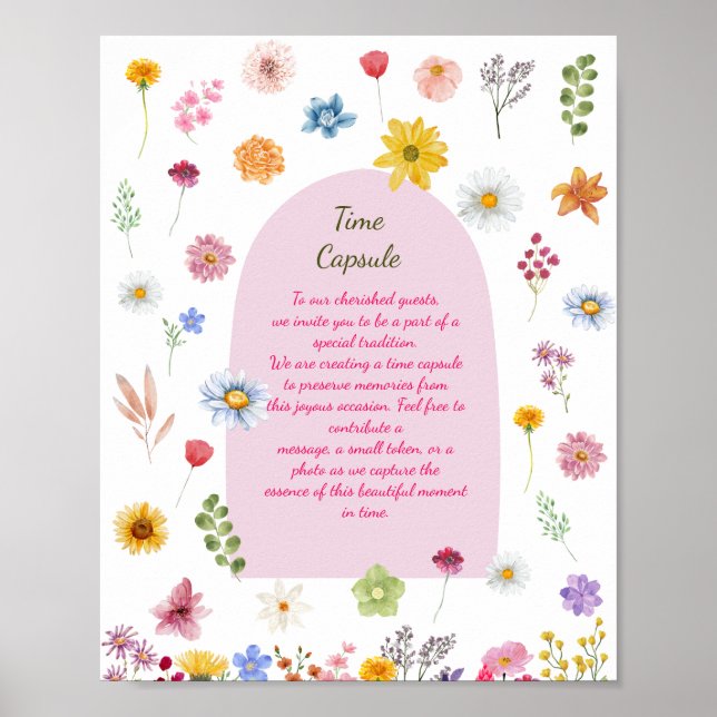 Colourful & Vibrant Wildflowers Time Capsule Poste Poster (Front)
