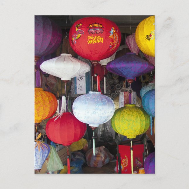 Colourful Vietnamese lanterns Postcard (Front)
