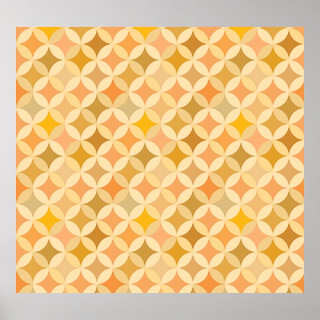 Colourful vintage: abstract pattern. poster (Front)