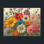 Colourful Vintage Blooming Garden Flowers  Postcard<br><div class="desc">Beautiful floral garden</div>
