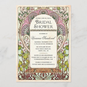 Colourful Vintage Bridal Shower Invitations