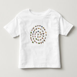 Colourful Vintage Bugs & Beetles Pattern Toddler T-Shirt