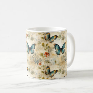 Colourful Vintage Butterflies and Flowers (11) Coffee Mug