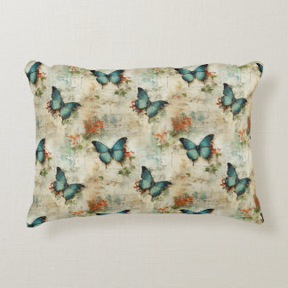 Colourful Vintage Butterflies and Flowers (12) Decorative Cushion