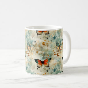Colourful Vintage Butterflies and Flowers (4) Coffee Mug