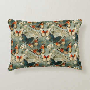 Colourful Vintage Butterflies and Flowers (5) Decorative Cushion
