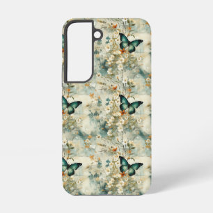 Colourful Vintage Butterflies and Flowers (6) Samsung Galaxy Case