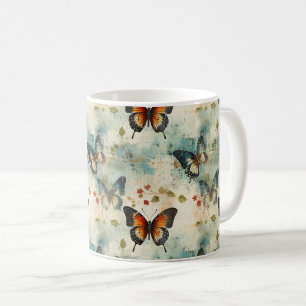 Colourful Vintage Butterflies and Flowers (7) Coffee Mug