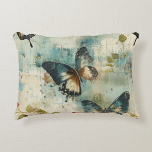 Colourful Vintage Butterflies and Flowers (7) Decorative Cushion