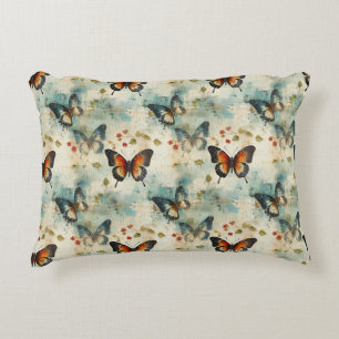 Colourful Vintage Butterflies and Flowers (7) Decorative Cushion