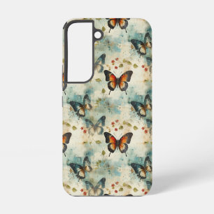 Colourful Vintage Butterflies and Flowers (7) Samsung Galaxy Case