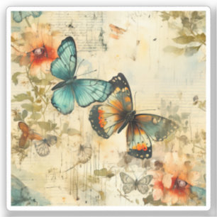 Colourful Vintage Butterflies and Flowers (8)