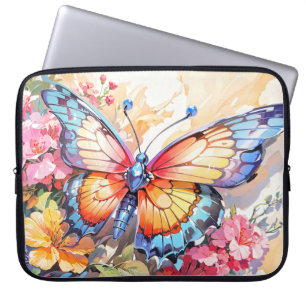 Colourful Vintage Butterfly Art Laptop Sleeve