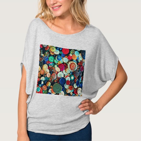 Colourful Vintage Buttons T-Shirt