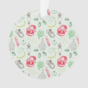 Colourful vintage christmas snowman ornament