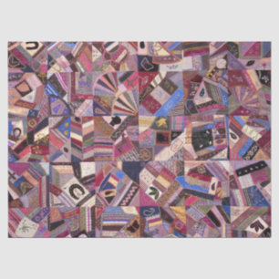 Colourful Vintage Crazy Quilt Tissue Paper