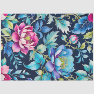 Colourful Vintage Fabric Art Tissue Paper