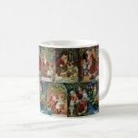 Colourful Vintage Father Christmas Collage Coffee Mug<br><div class="desc">Colourful vintage repeating holiday pattern featuring collage of restored Victorian greeting card illustrations depicting festive scenes of Father Christmas.</div>
