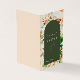 Colourful Vintage Floral Arch Business Card