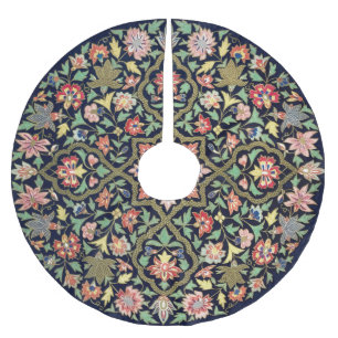 Colourful Vintage Floral Indian Mandala Pattern Brushed Polyester Tree Skirt