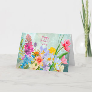 Colourful Vintage Floral Mother's Day Card