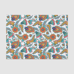 Colourful Vintage Floral Paisley Tissue Paper