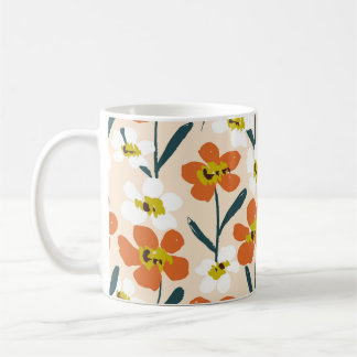 Colourful, vintage floral pattern. coffee mug