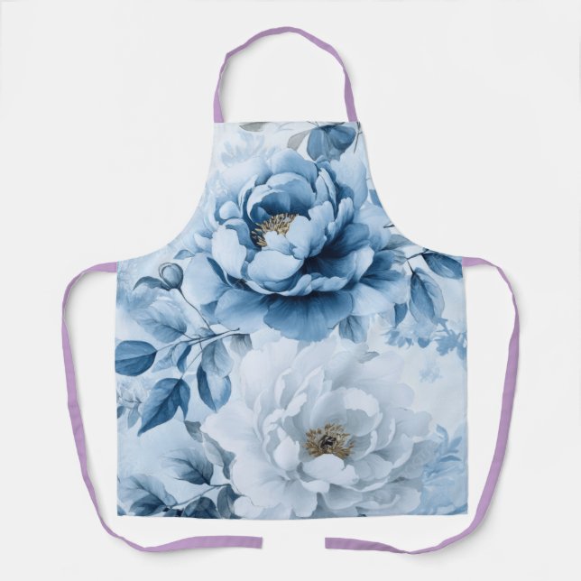 Colourful Vintage Floral Pattern Kitchen Apron (Front)