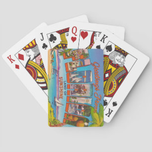 Colourful Vintage Florida Greeting Playing Cards