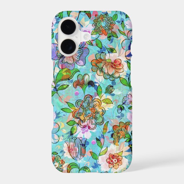 Colourful Vintage Flowers Pattern Collage (Back)