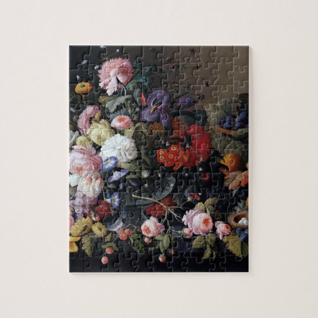 Colourful Vintage Flowers Vase Art Painting Jigsaw Puzzle (Vertical)