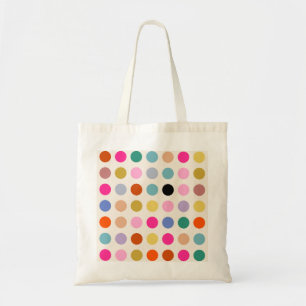 Colourful Vintage Geometric Dots Tote Bag