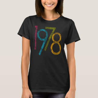 Colourful Vintage Graphic 1978 40th Birthday T-Shirt